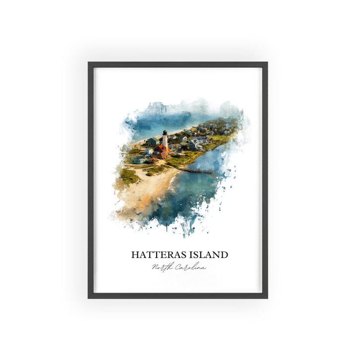 Hatteras Island, North Carolina – Watercolor Art Print