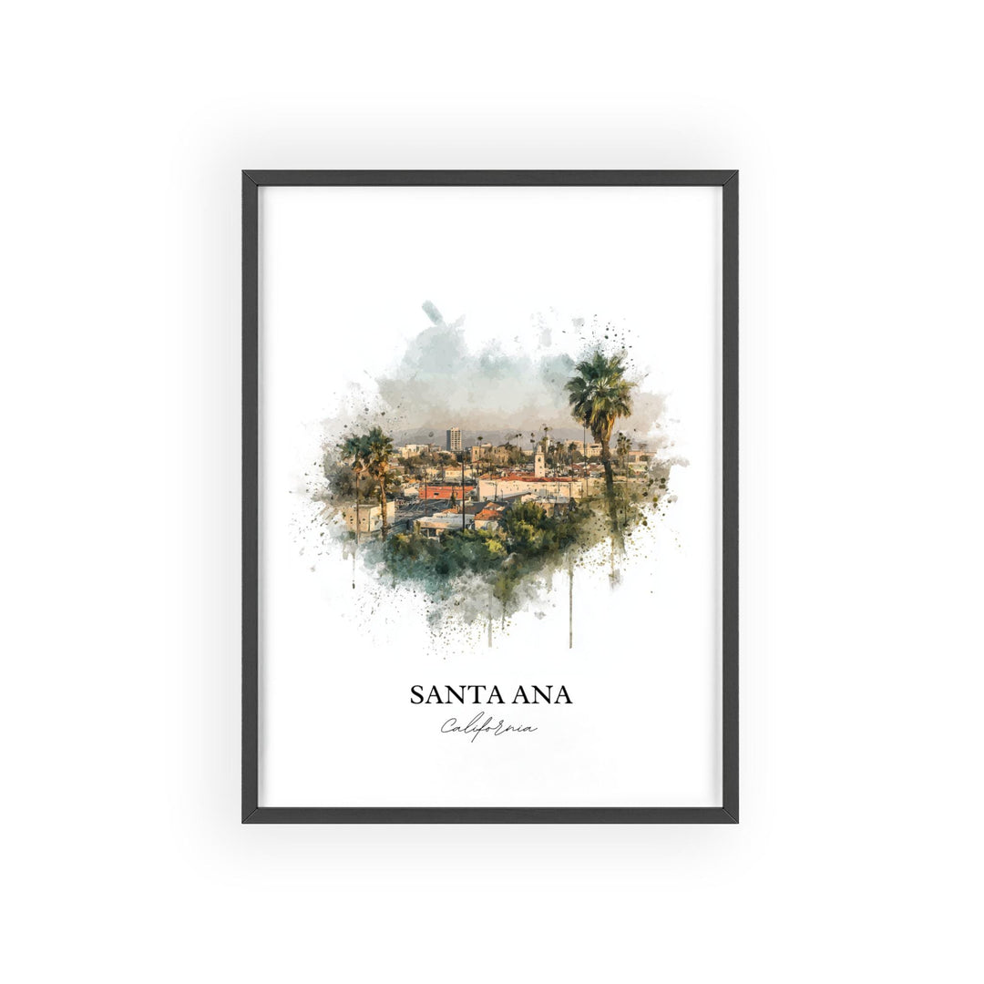 Santa Ana, California – Watercolor Art Print