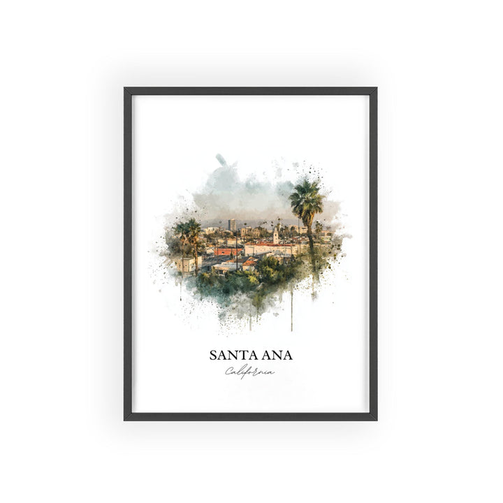 Santa Ana, California – Watercolor Art Print