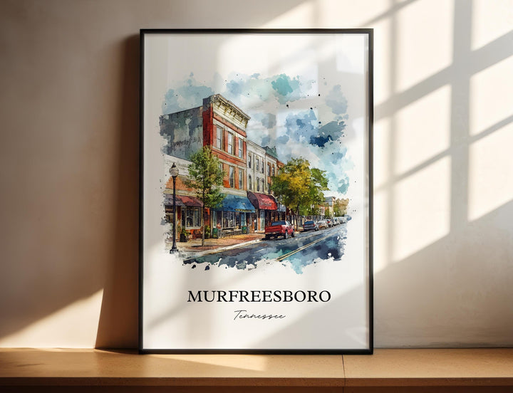 Murfreesboro, TN, USA – Watercolor Art Print