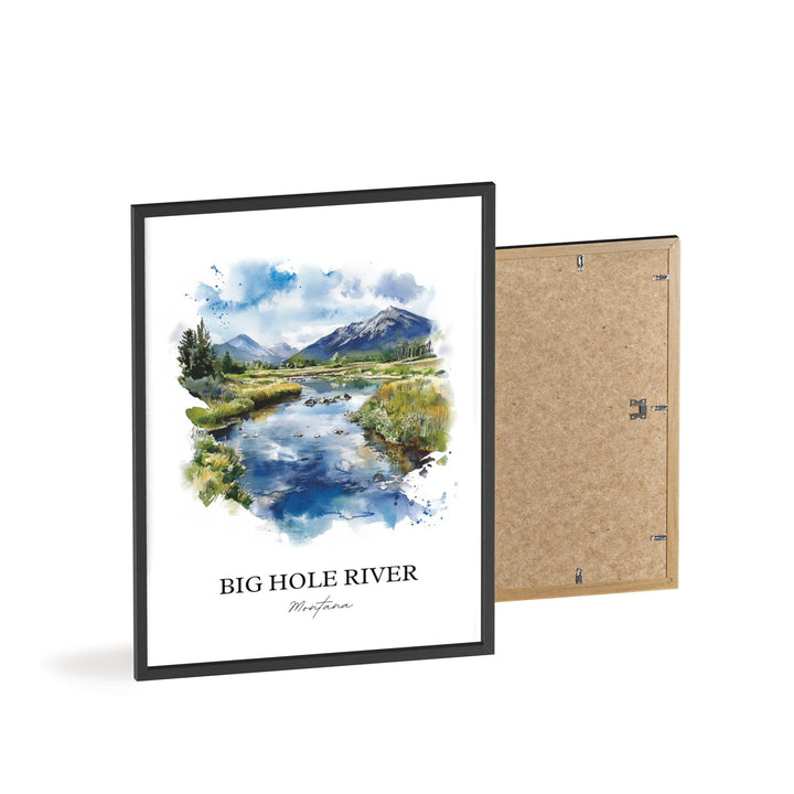 Big Hole River Wall Art, Beaverhead County Print, Montana Watercolor, Big Hole River Gift, Travel Print, Travel Poster, Housewarming Gift