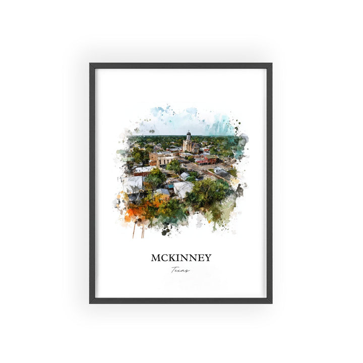McKinney, Texas – Watercolor Art Print