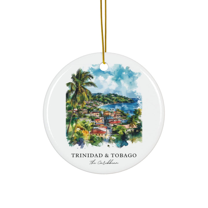 Trinidad and Tobago Ornament: Unique Trinidad and Tobago Souvenir, Caribbean Xmas Decor, and Authentic Caribbean Gift