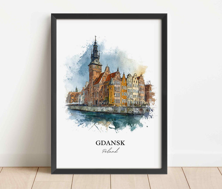 Gdansk, Poland – Watercolor Art Print