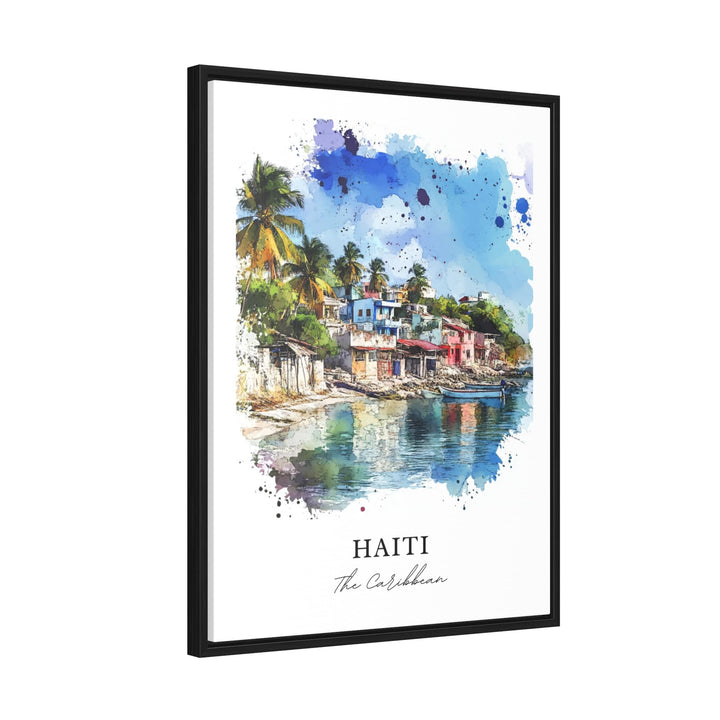 Haiti Wall Art, Haiti The Caribbean Print, Haiti Watercolor Art, Haiti Gift,