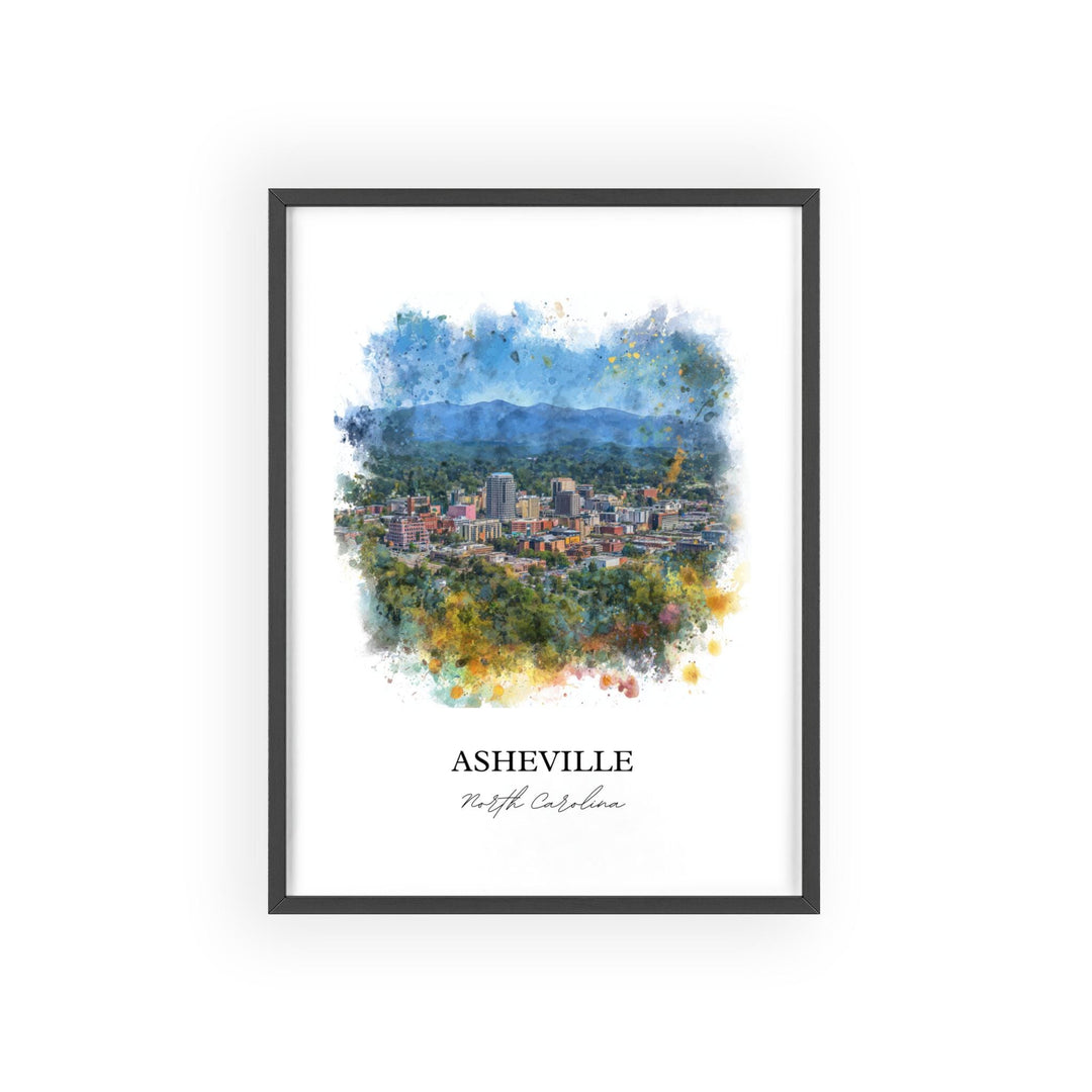 Asheville, North Carolina – Watercolor Art Print