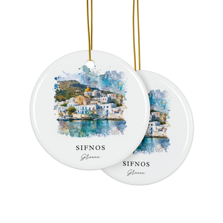 Sifnos Greece Ornament: Unique Sifnos Souvenir, Cyclades Islands Decor, and Authentic Sifnos Greece Gift