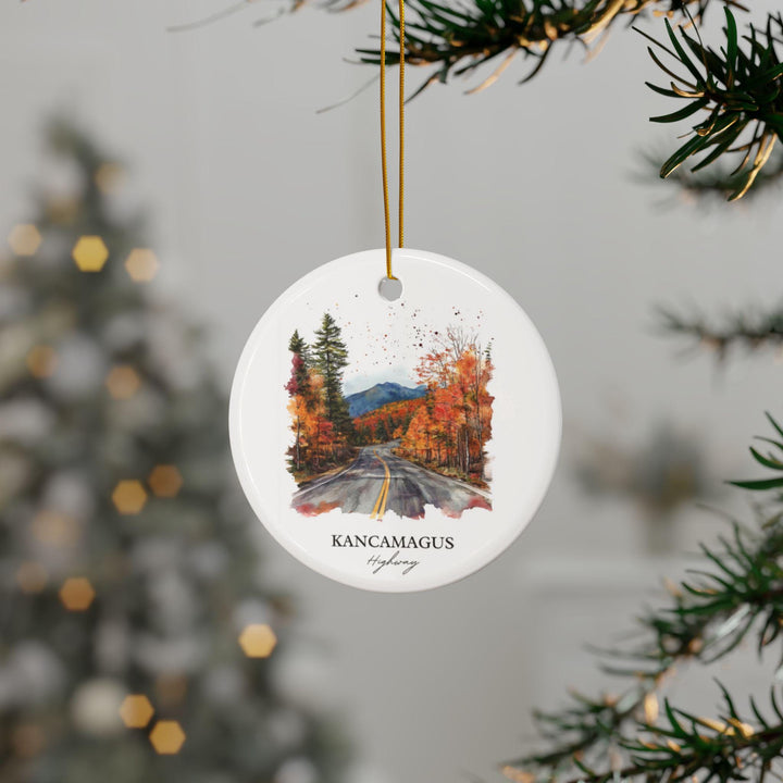 Kancamagus Highway Ornament: Unique Kancamagus Souvenir, Conway NH Xmas Decor, and Authentic New Hampshire Gift