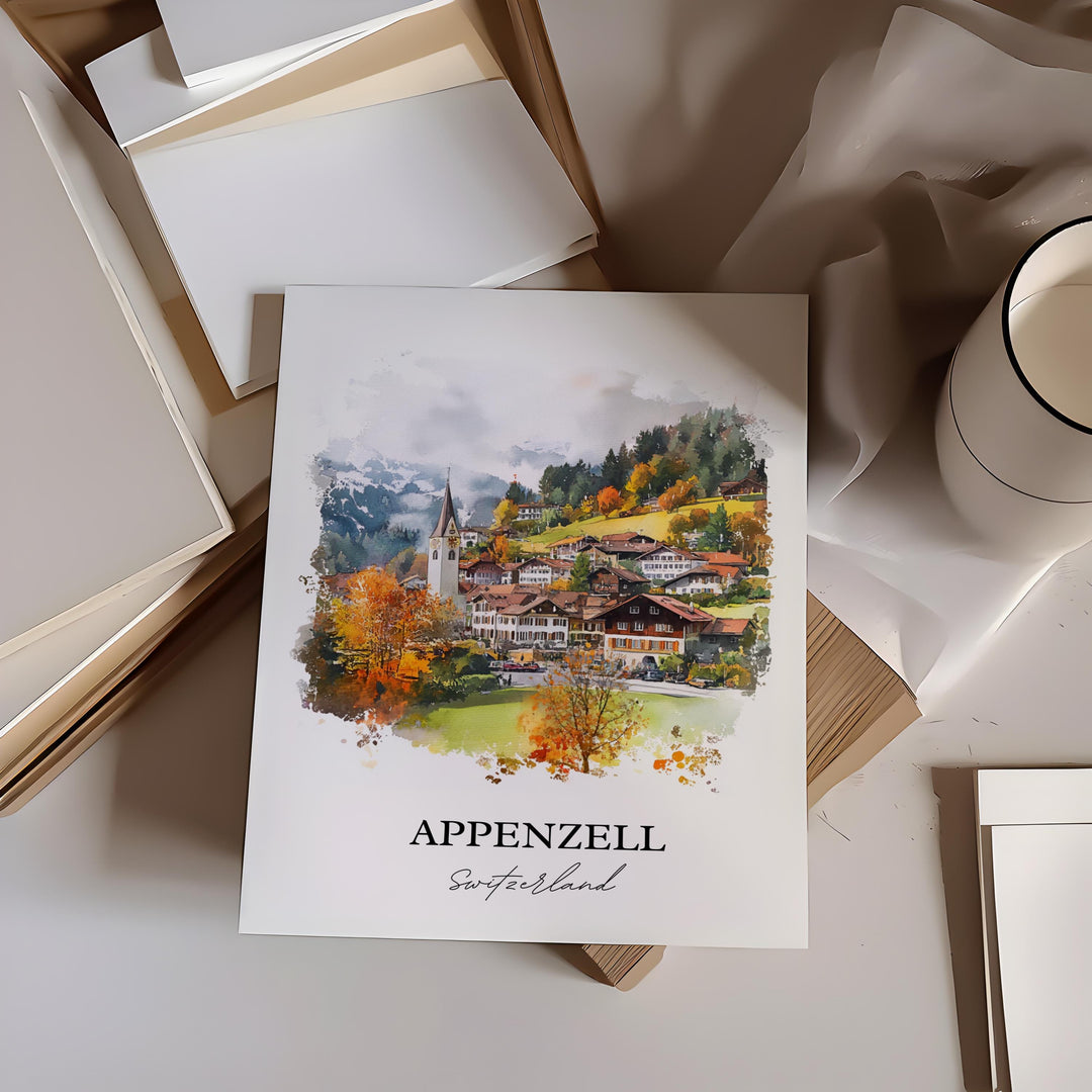 Appenzell Travel Print Wall Art Appenzell Wall Hanging Home Décor Appenzell Gift Art Appenzell Switzerland Art Lover Gift Appenzell Poster