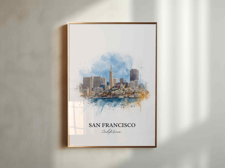 San Francisco, California – Watercolor Art Print