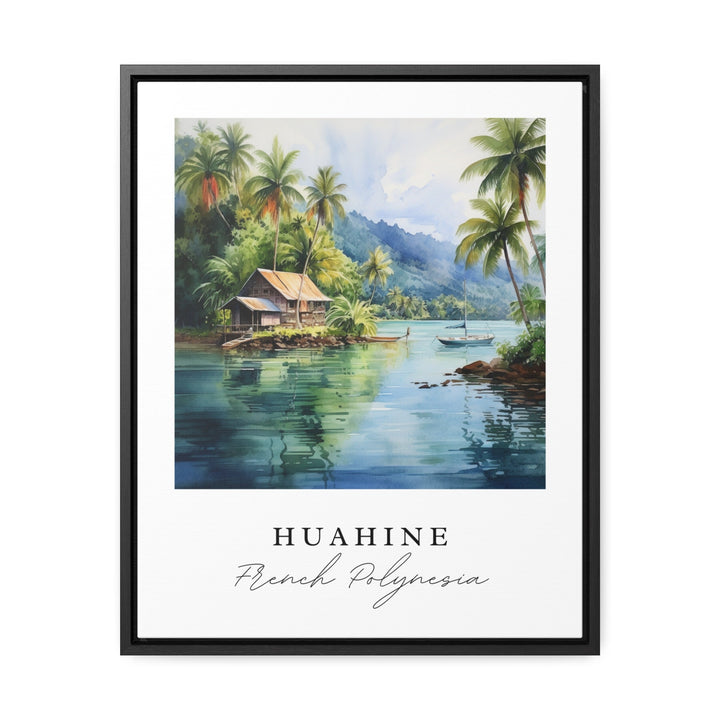 Huahine wall art - French Polynesia, Huahine poster, Huahine Wedding gift, Huahine Island Birthday present, Custom Text, Personalised Gift