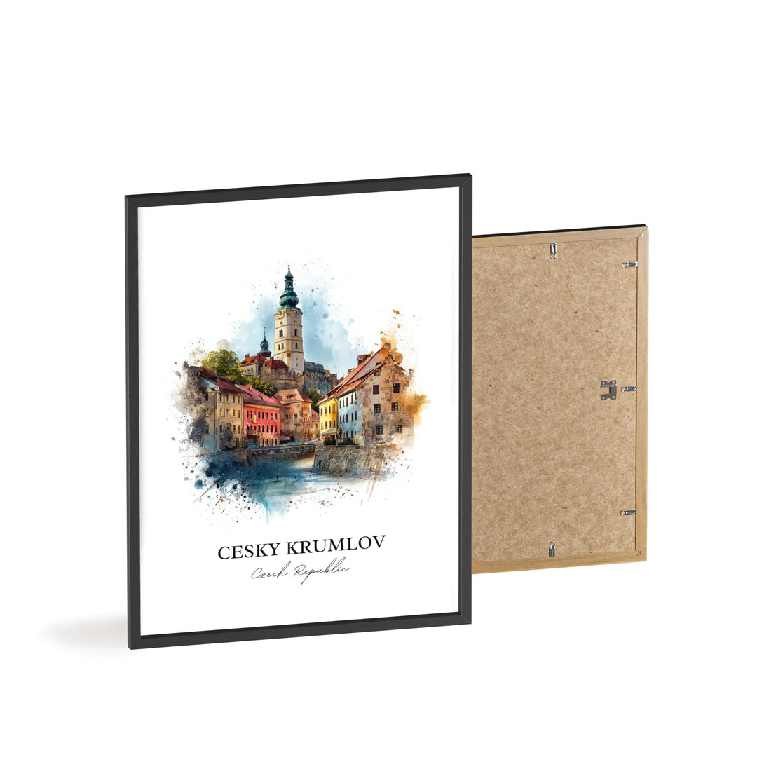 Cesky Krumlov, Czech Republic – Watercolor Art Print