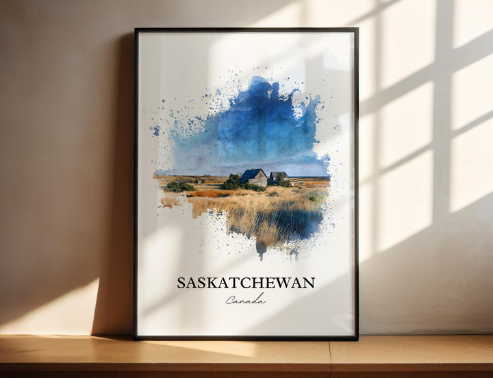 Saskatchewan, Canada – Watercolor Art Print