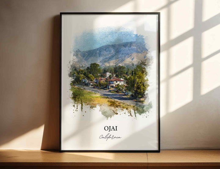 Ojai, California – Watercolor Art Print