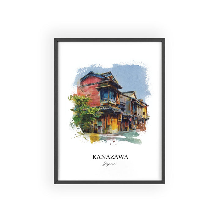 Kanazawa, Japan – Watercolor Art Print