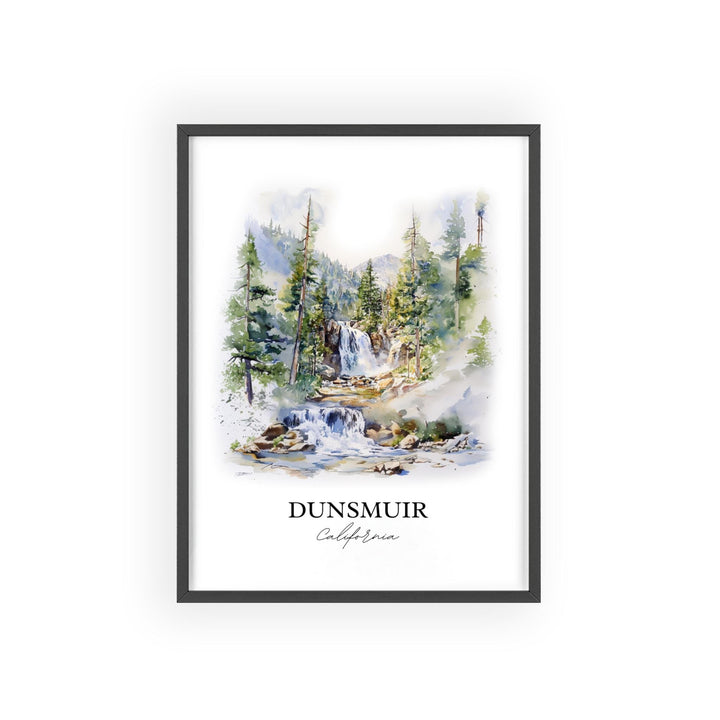 Dunsmuir Wall Art, Siskiyou County Print, Shasta-Trinity Forest Art, Dunsmuir CA Gift, Travel Print, Travel Poster, Housewarming Gift