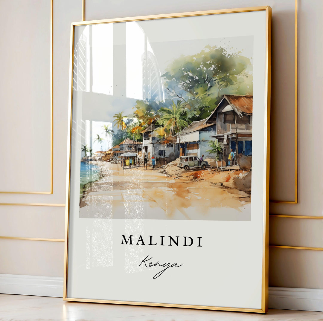 Malindi Kenya wall art - Kenya, Malindi poster, Malindi Wedding gift, Malindi Birthday present, Custom Text, Personalized Gift