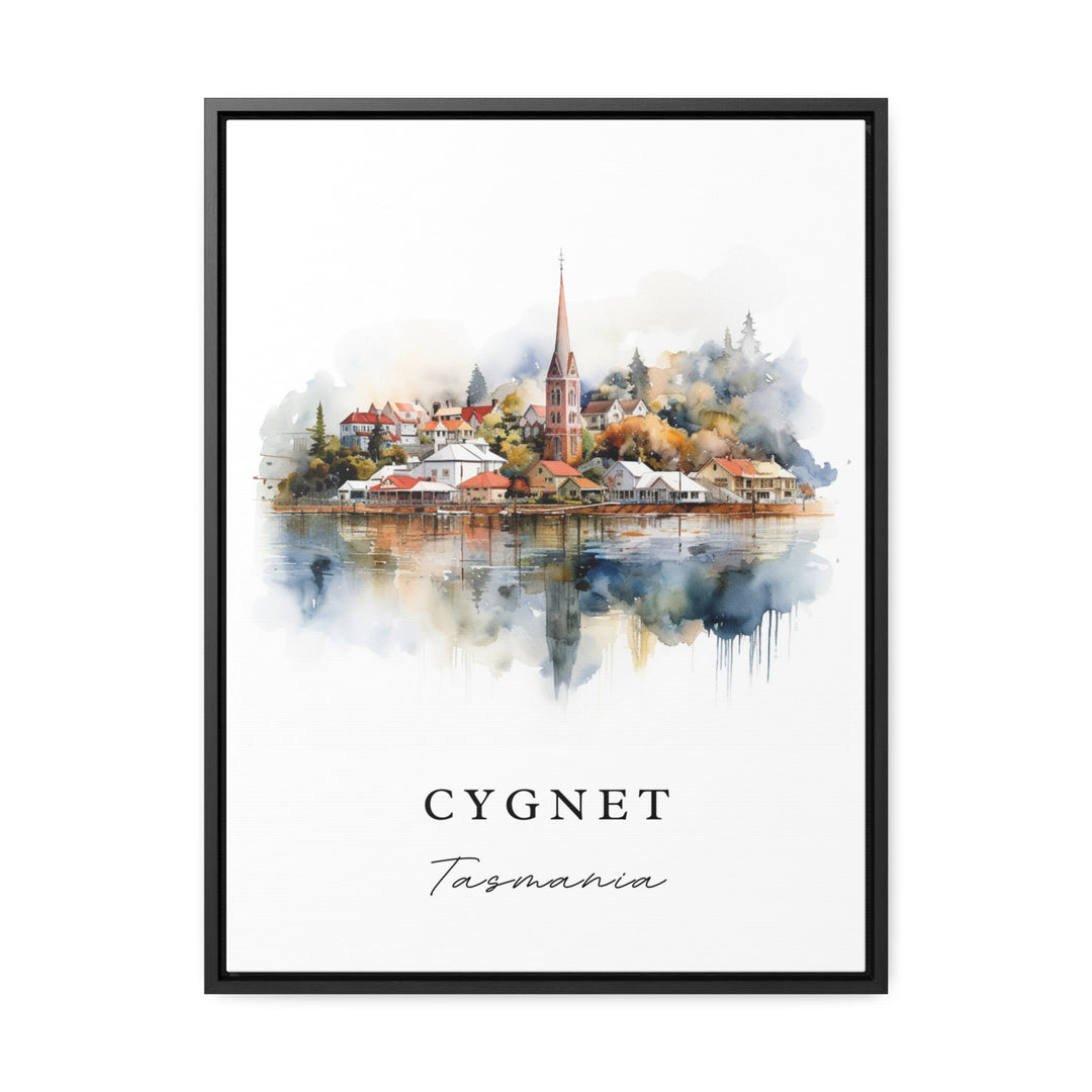 Cygnet Australia wall art - Tasmania Australia, Cygnet poster print, Cygnet Wedding gift, Birthday present, Custom Text, Perfect Gift