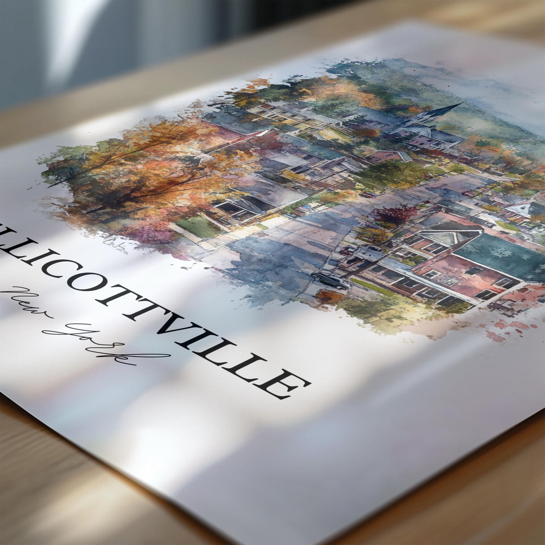 Ellicottville NY Wall Art, Holiday Valley Print, Ellicottville Artwork, Ellicottville Gift, Travel Print, Travel Poster, Housewarming Gift