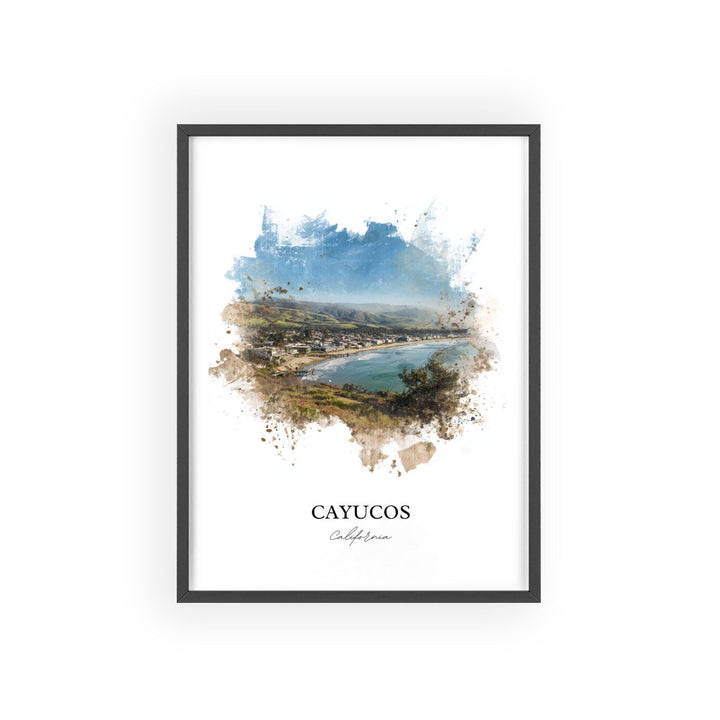 Cayucos, California – Watercolor Art Print