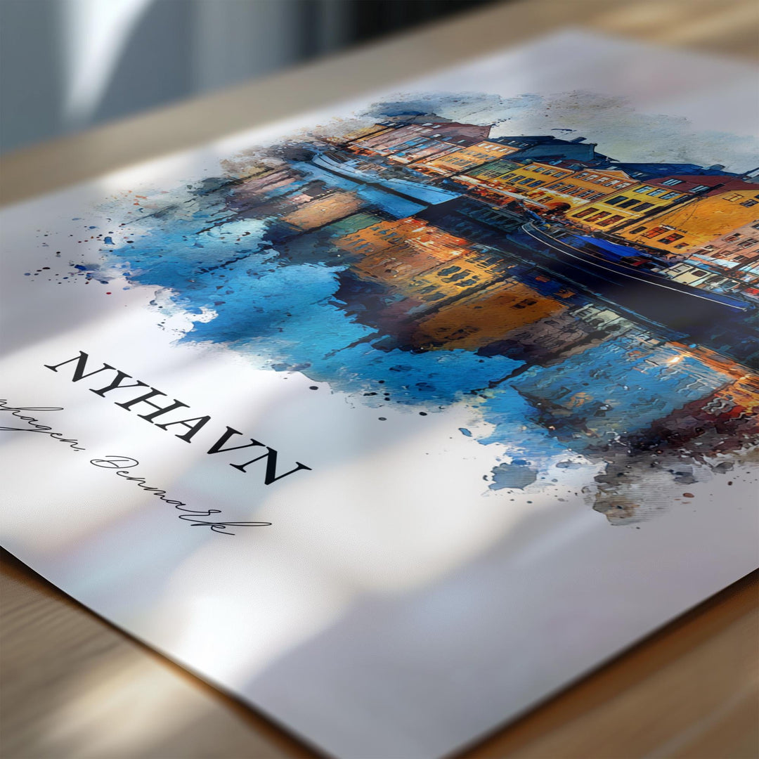 Nyhavn, Denmark – Watercolor Art Print