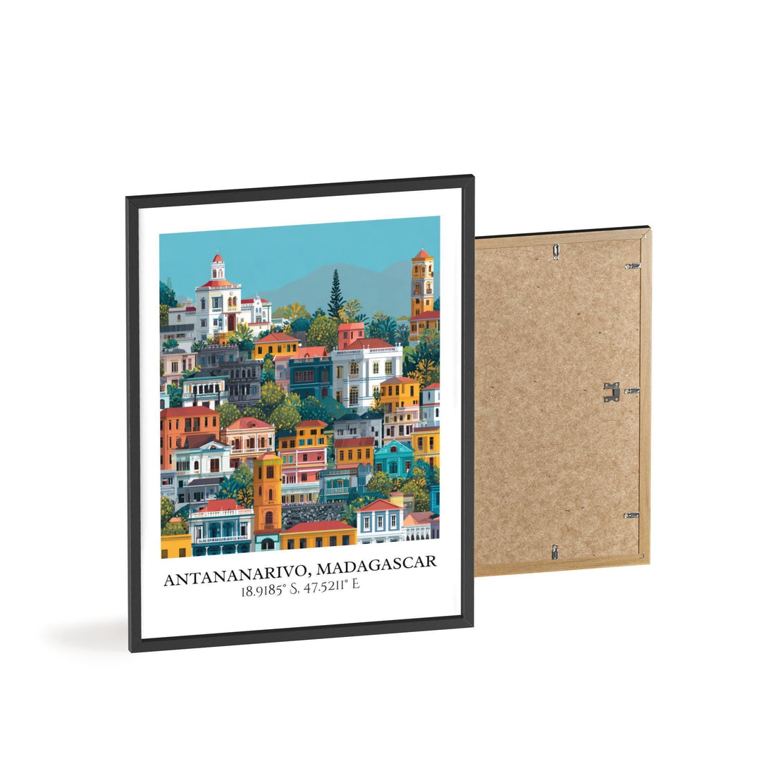 Antananarivo Wall Art, Antananarivo Retro Travel Art, Madagascar Home Decor, Madagascar Travel Art, Travel Prints, Housewarming Gift