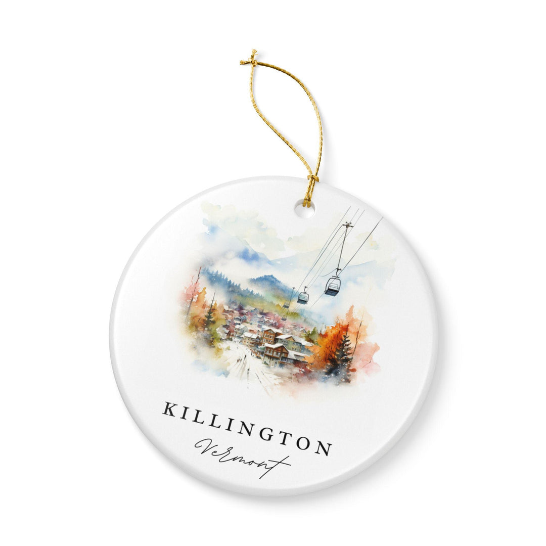 Killington Vermont Ornament: Unique Killington Souvenir, Killington VT Xmas Decor, and Authentic Vermont Ski Gift