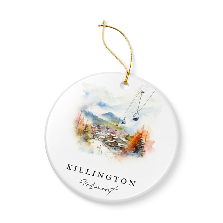 Killington Vermont Ornament: Unique Killington Souvenir, Killington VT Xmas Decor, and Authentic Vermont Ski Gift