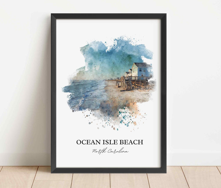 Ocean Isle Beach, North Carolina – Watercolor Art Print