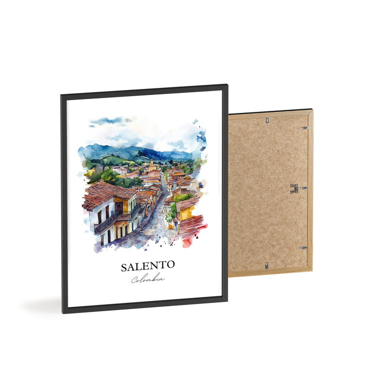 Salento Colombia Wall Art, Salento Print, Bogotá Watercolor Art, Salento Colombia Gift, Travel Print, Travel Poster, Housewarming Gift