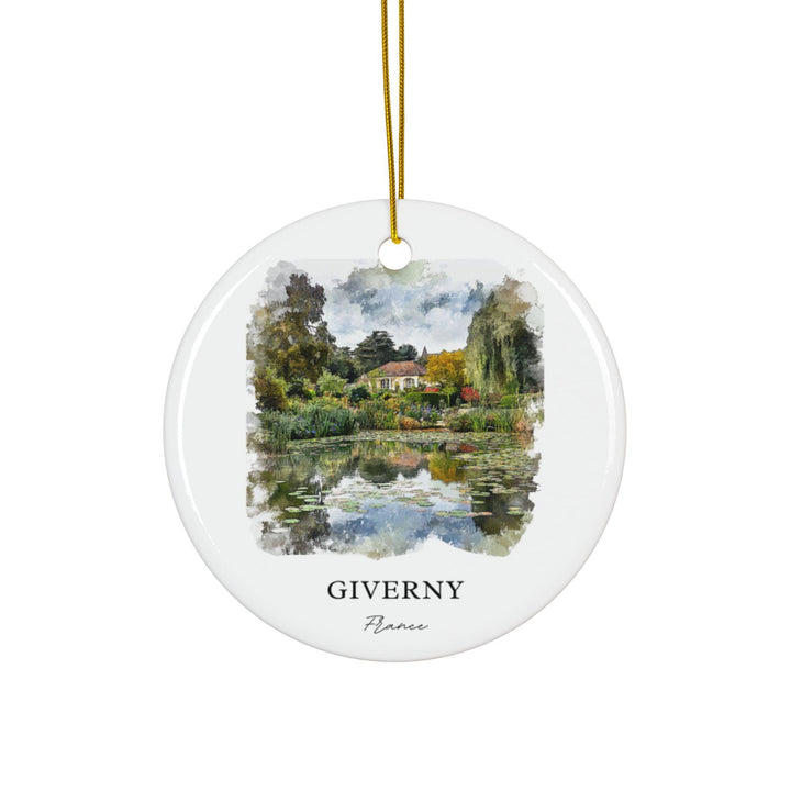 Giverny France Ornament: Unique Giverny Souvenir, Giverny Xmas Decor, and Authentic Giverny France Gift
