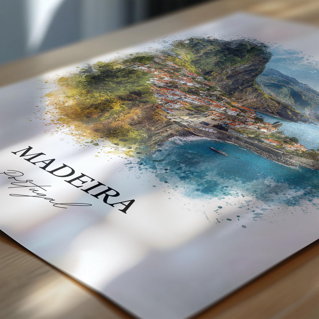 Madeira, Portugal – Watercolor Art Print