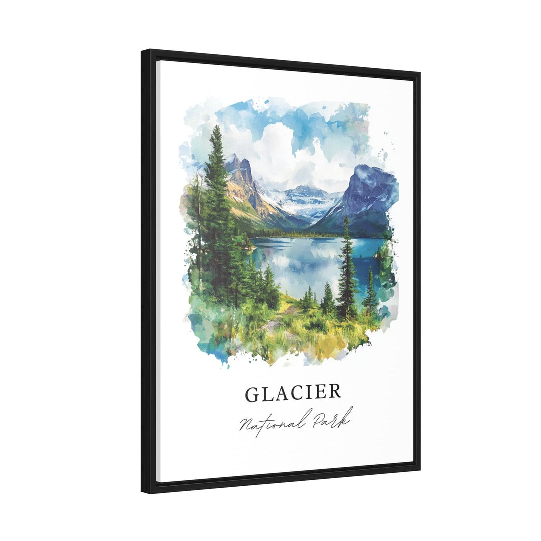 Glacier National Park Art, Glacier Park Print, Glacier Watercolor Art, Glacier Park Gift,