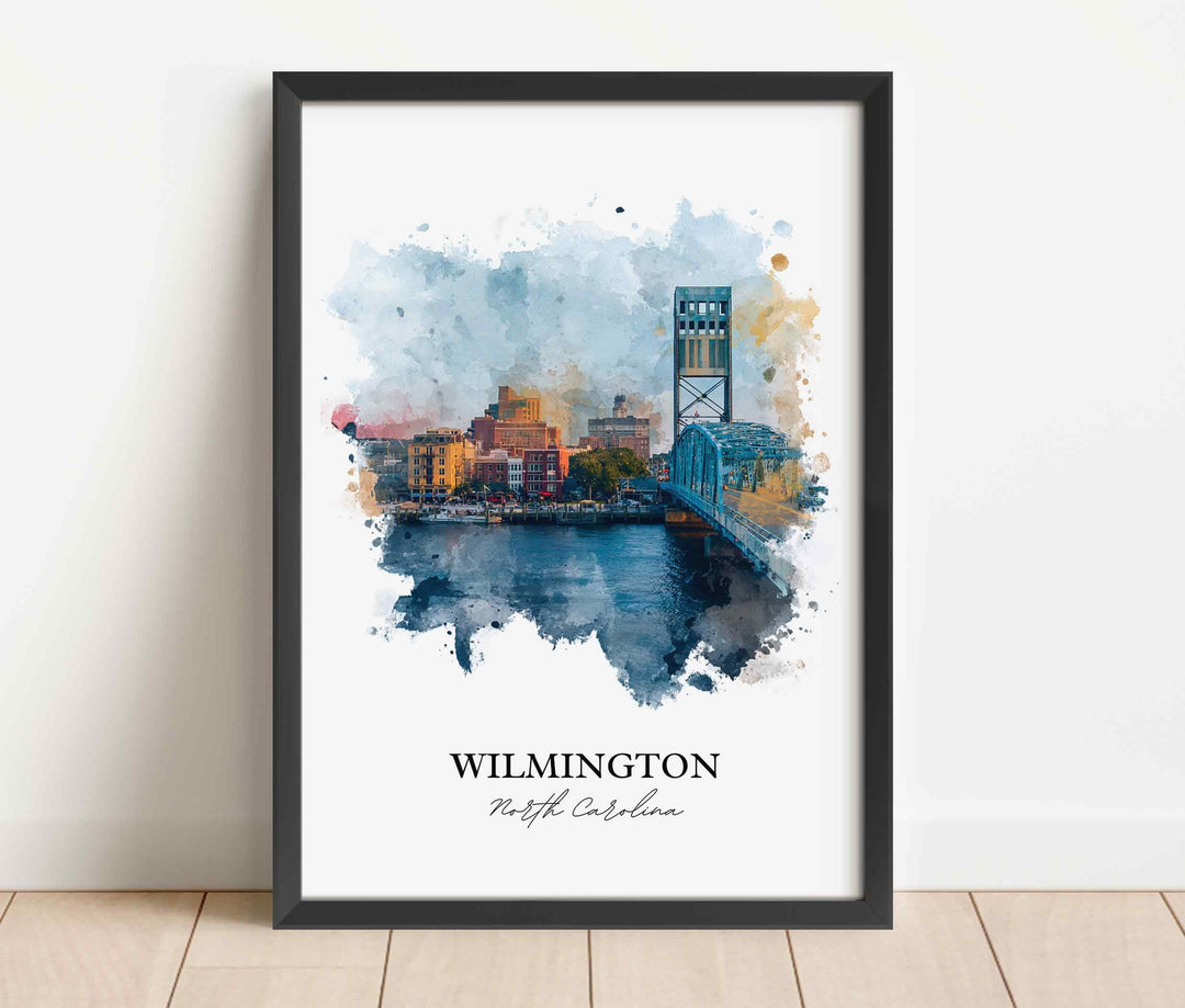 Wilmington, North Carolina – Watercolor Art Print