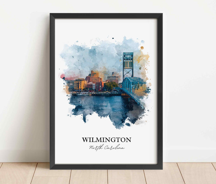 Wilmington, North Carolina – Watercolor Art Print