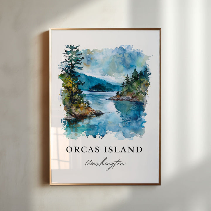 Orcas Island, USA – Watercolor Art Print