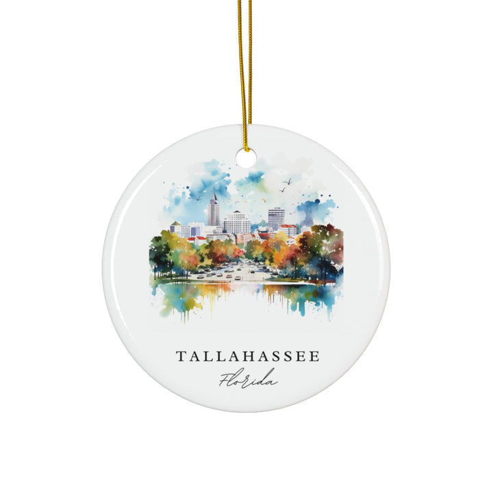 Tallahassee FL Ornament: Unique Tallahassee Souvenir, Tallahassee Xmas Decor, and Authentic Tallahassee Christmas Gift