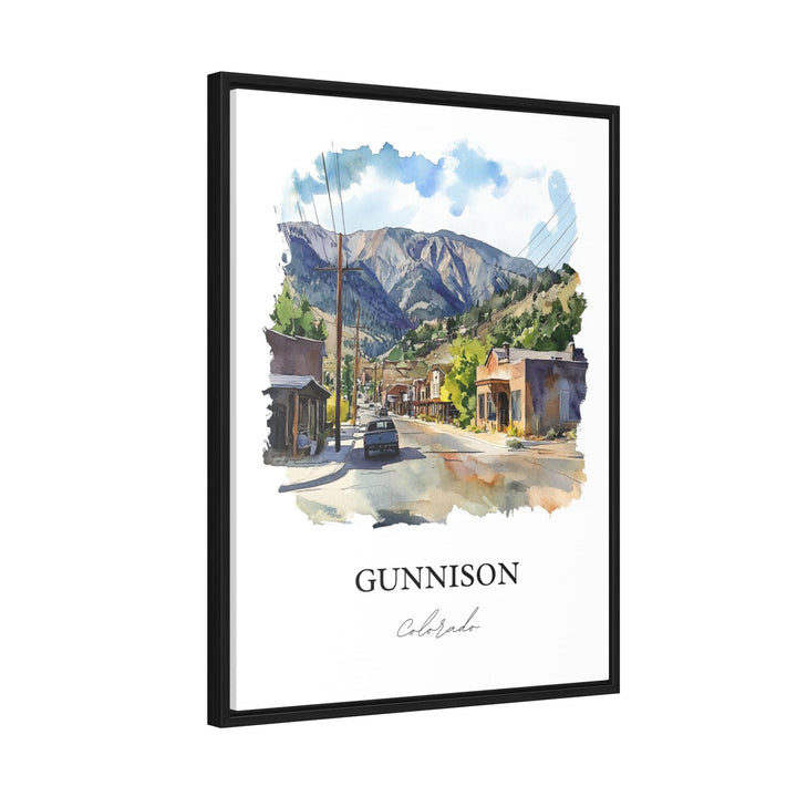 Gunnison CO Wall Art, Tenderfoot Mountain Print, Colorado Watercolor Art, Gunnison Gift, Travel Print, Travel Poster, Housewarming Gift