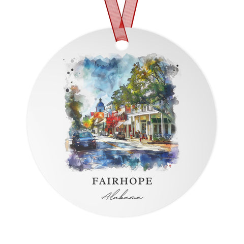 Fairhope AL Ornament: Unique Fairhope Souvenir, Fairhope Alabama Xmas Decor, and Authentic Fairhope AL Gift