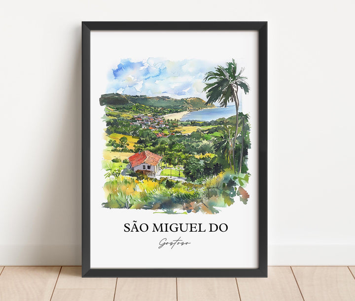 São Miguel do Gostoso Art, Rio Grande do Norte Print, Brazil Art, São Miguel do Gostoso Gift, Travel Print, Travel Poster, Housewarming Gift