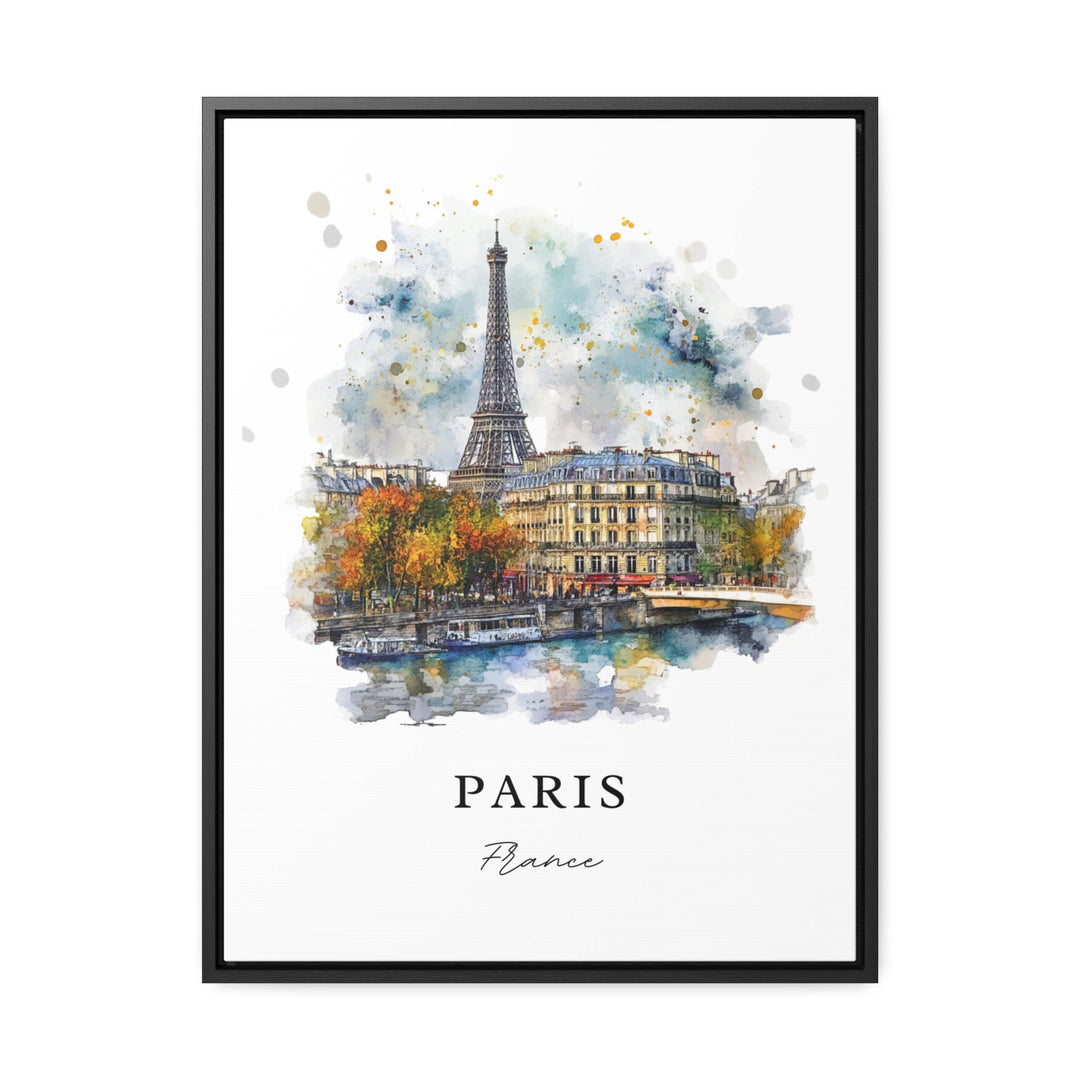 Paris France Wall Art, Paris Print, Paris Watercolor Art, Paris Skyline Gift, Paris FR Travel Poster, Housewarming Gift