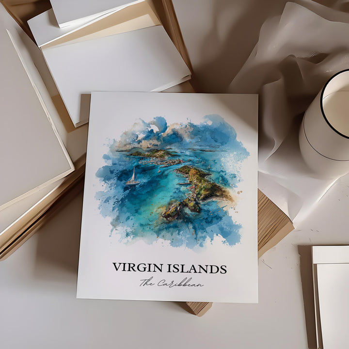 Virgin Islands Wall Art, Caribbean Prints, US Virgin Islands Artwork, Virgin Islands Gift, Travel Print, Travel Poster, Housewarming Gift