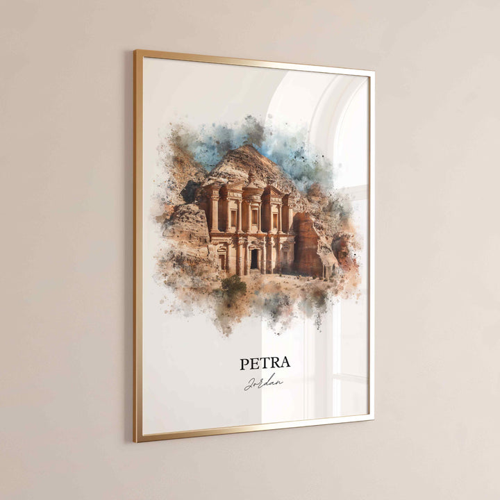 Petra, Jordan – Watercolor Art Print
