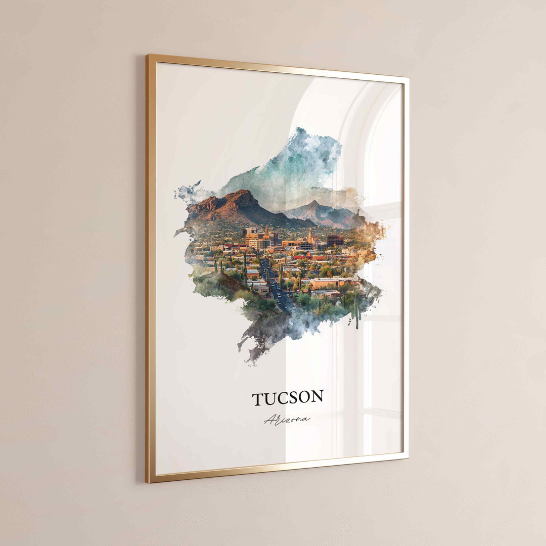 Tucson, Arizona – Watercolor Art Print