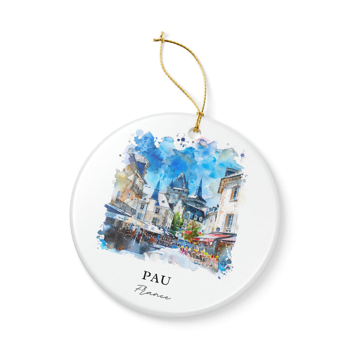 Pau France Ornament: Unique Pau France Souvenir, Pau France Xmas Decor, and Authentic France Gift