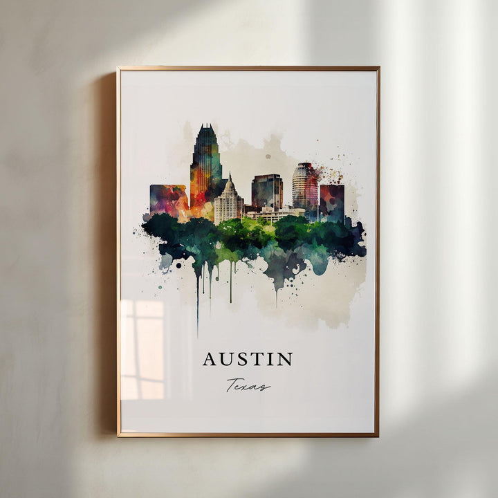 Austin TX wall art - Texas, Austin poster, Wedding gift, Birthday present, Custom Text, Personalized Gift