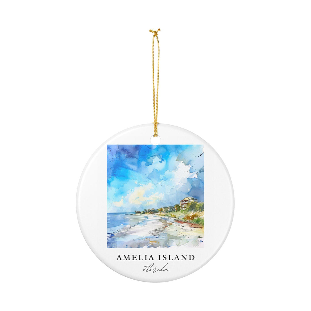Amelia Island FL Ornament: Unique Amelia Island Souvenir, Amelia Island Florida Xmas Decor, and Authentic Florida Gift