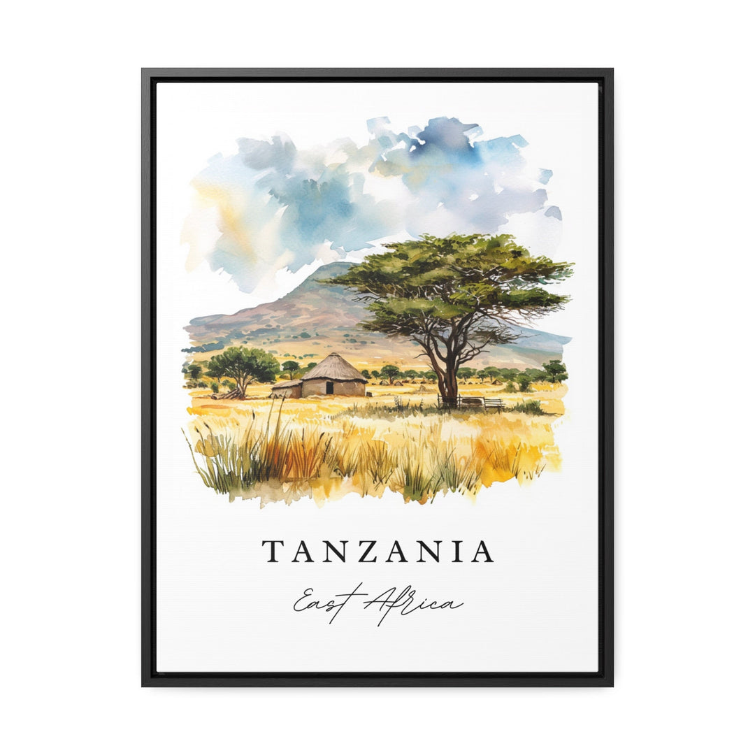 Tanzania wall art - East Africa, Tanzania print, Tanzania Wedding gift, Tanzania Birthday present, Custom Text, Perfect Gift