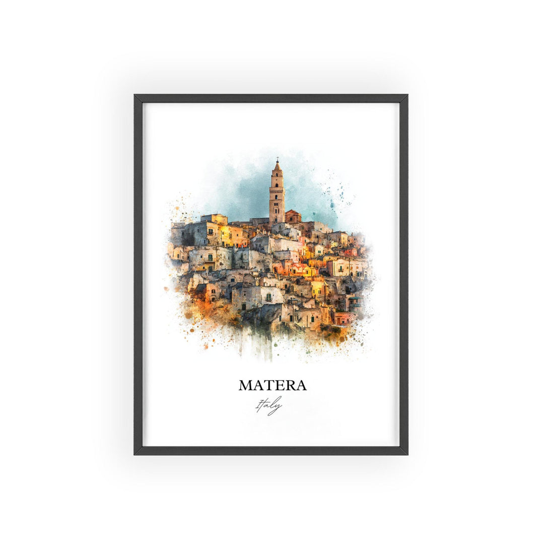 Matera, Italy – Watercolor Art Print