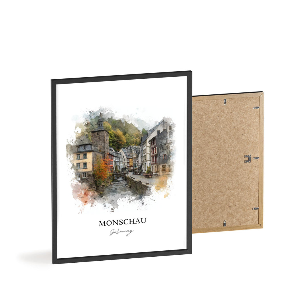 Monschau, Germany – Watercolor Art Print